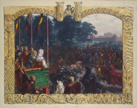 Menzel Adolph Friedrich von - Knights' Tournament in Magdeburg, 928