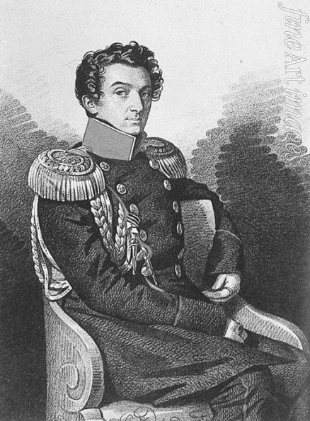 Hampeln Carl von - Portrait of Count Sergey Ivanovich Meshchersky (1800-1870)