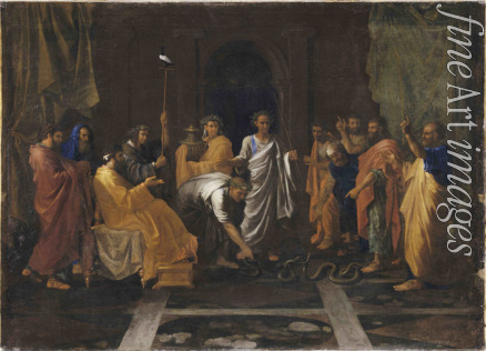 Poussin Nicolas - Moses turning Aaron's rod into a snake