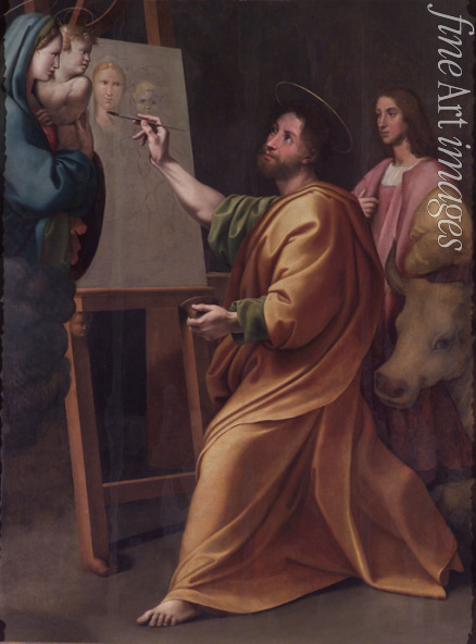 Raphael (Raffaello Sanzio da Urbino) - Saint Luke Painting the Virgin