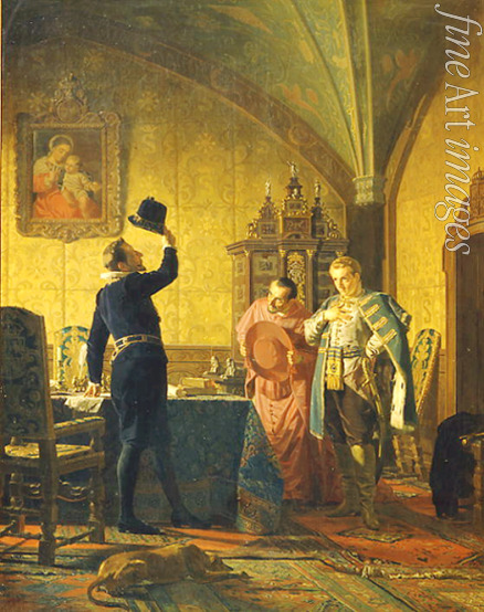 Nevrev Nikolai Vasilyevich - False Dmitry takes an oath of allegiance to king Sigismund III Vasa