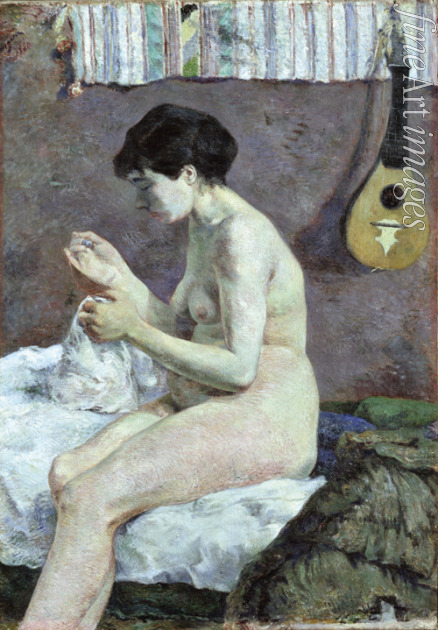 Gauguin Paul Eugéne Henri - Aktstudie (Nähende Suzanne)