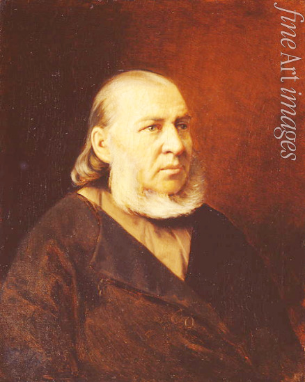 Perow Wassili Grigorjewitsch - Porträt von Schriftsteller Sergei Timofejewitsch Aksakow (1791-1859)