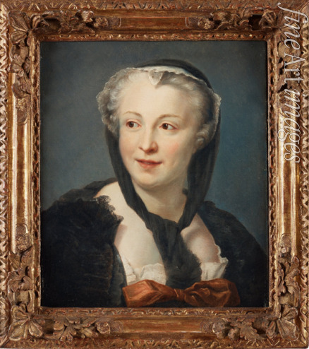 La Tour Maurice Quentin de - Porträt von Schriftstellerin Françoise de Graffigny (1695-1758)