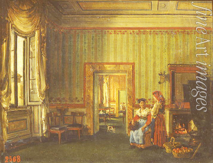 Shchedrin Sylvester Feodosiyevich - Interior in the House of Prince Alexander Golitsyn in Rome