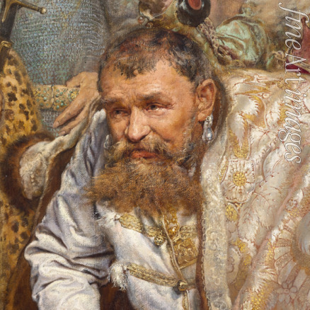 Matejko Jan Alojzy - Stephan Báthory bei Pskow. Detail: Grigori Naschtschokin