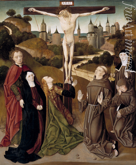 Unbekannter Künstler - Die Kreuzigung mit der Stigmatisation des heiligen Franziskus