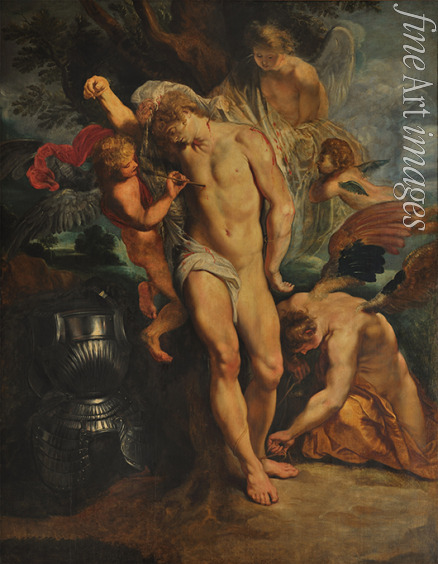 Rubens Pieter Paul - Heiliger Sebastian, von Engeln gepflegt