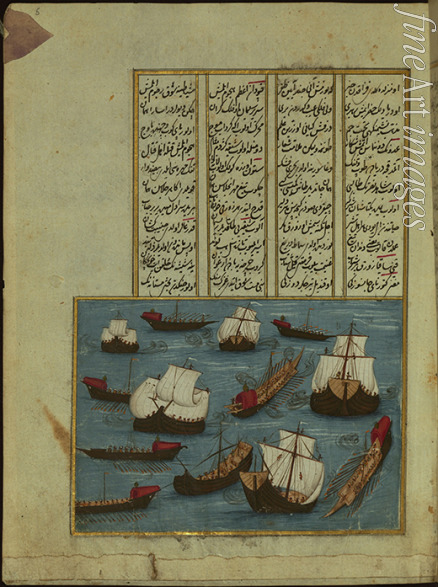 Anonymous - Ottoman fleet, led by Hüseyin Pasha, setting out from the Black Sea against the Polish army