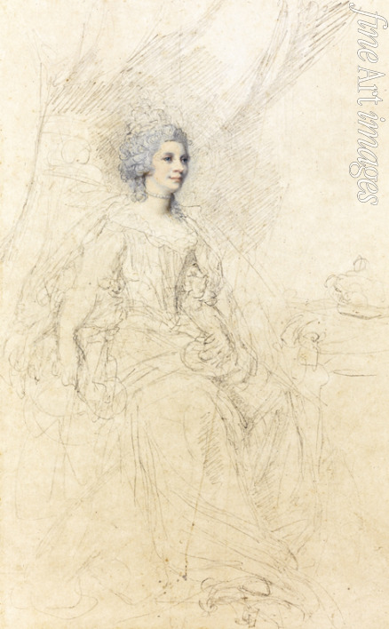 Cosway Richard - Porträt von Herzogin Sophie Charlotte zu Mecklenburg-Strelitz (1744-1818), Königin von Großbritannien