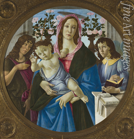 Botticelli Sandro - Madonna and Child with Saint John the Baptist and an angel