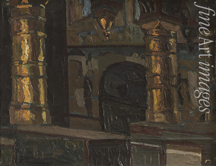 Roerich Nicholas - Rostov the Great. Interior of the Church of Our Savior na Senyakh