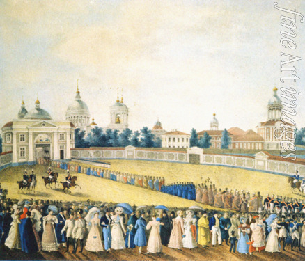Russian master - Visitation of Tsar Alexander I in the Alexander Nevsky Monastery