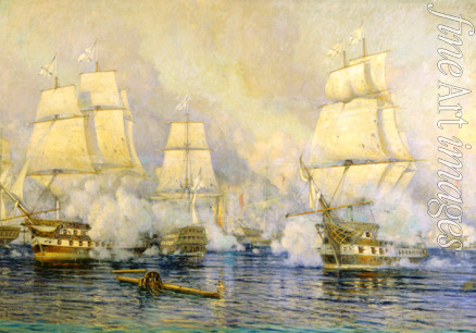 Tkatschenko Michail Stepanowitsch - Die Seeschlacht von Navarino am 20. Oktober 1827