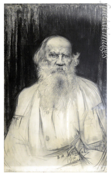 Meshkov Vasili Nikitich - Portrait of the author Count Lev Nikolayevich Tolstoy (1828-1910)