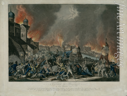 Rugendas Johann Lorenz der Jüngere - Der Brand von Moskau am 15. September 1812