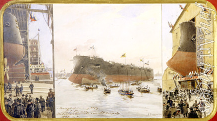 Beggrov Alexander Karlovich - The Launching of the Battlecruiser 