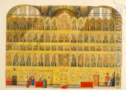 Solntsev Fyodor Grigoryevich - The Iconostasis in the Assumption Cathedrale in the Moscow Kremlin