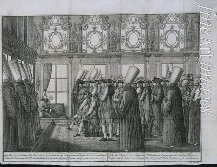 Unbekannter Künstler - Der Empfang des russischen Botschafters Nikolai Repnin am osmanischen Hof am 28. November 1775