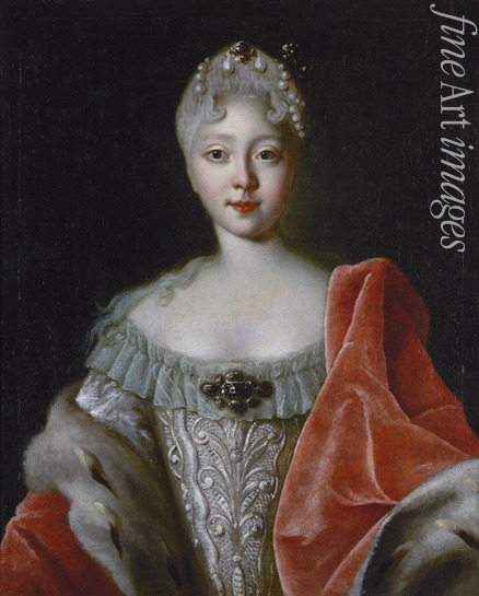Caravaque Louis - Porträt von Großfürstin Elisabeth Petrowna (1709-1761)