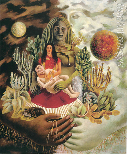 Kahlo Frida - Die Liebesumarmung des Universums, die Erde (Mexiko), ich, Diego und Señor Xólotl