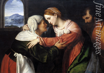Moretto da Brescia Alessandro - Begegnung von Maria und Elisabet