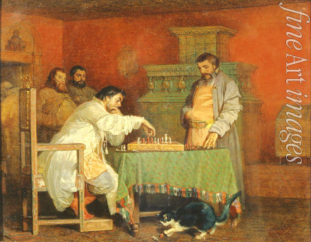 Schwarz Wjatscheslaw Grigorjewitsch - Szene aus dem Leben des russischen Zaren (Schachspiel)
