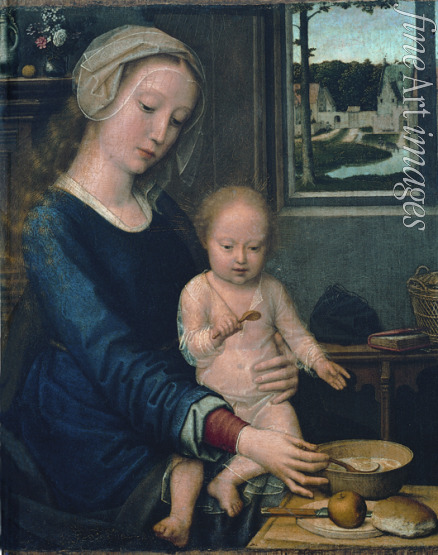 David Gerard - Madonna and Child with the Milk Soup (Madonna della Pappa)