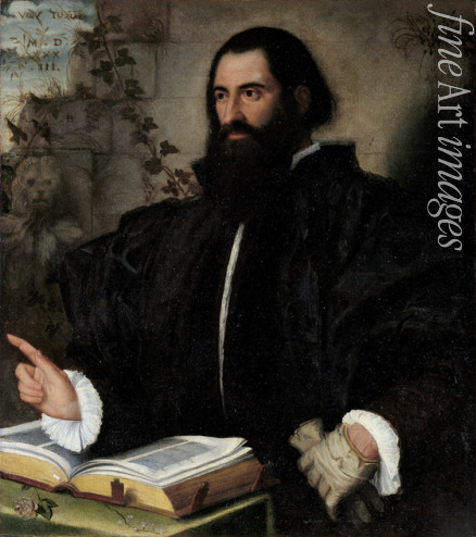 Moretto da Brescia Alessandro - Porträt von Pietro Andrea Mattioli (1501-1578)