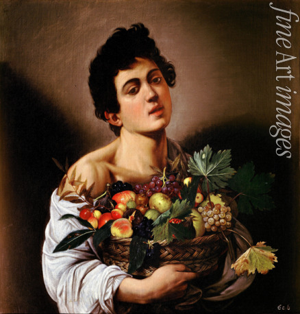 Caravaggio Michelangelo - Boy with a Basket of Fruit
