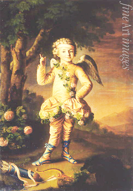 Argunov Ivan Petrovich - Portrait of Ivan Yakimov as Cupid