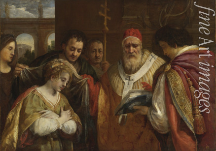 Cortona Pietro da - Saint Domitilla Receiving the Veil from Pope Clement I