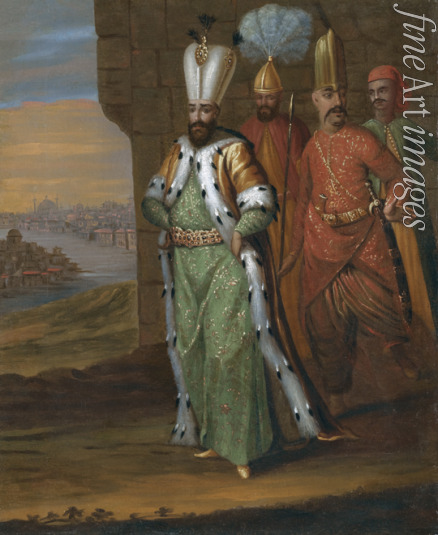 Vanmour (Van Mour) Jean-Baptiste (School) - Sultan Ahmed III (1673-1736) and his Retinue