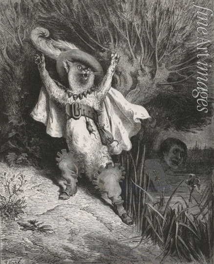 Doré Gustave - Illustration for Le Maître chat ou le chat botté by Charles Perrault