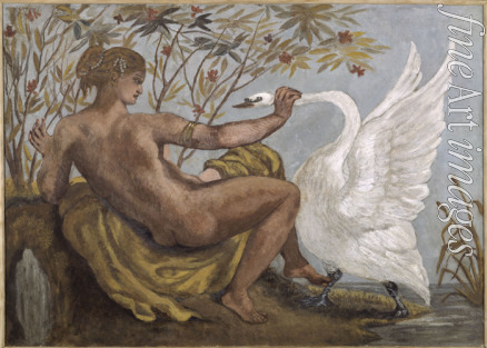 Delacroix Eugène - Leda and the Swan
