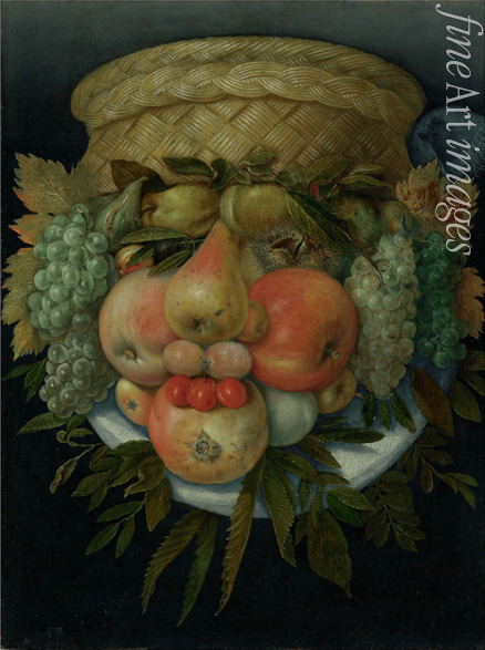 Arcimboldo Giuseppe - Reversibles anthropomorphes Porträt aus Früchten