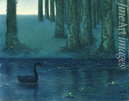 Degouve de Nuncques William - The black swan