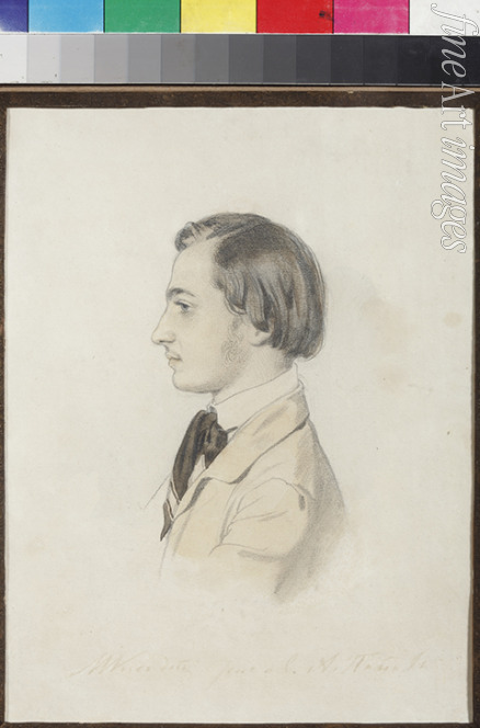 Popow Andrei Andrejewitsch - Porträt von Baron Michail Konstantinowitsch Clodt von Jürgensburg (1832-1902)