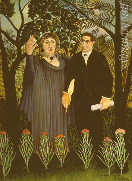 Rousseau Henri Julien Félix - The Poet and his Muse. Portrait of Guillaume Apollinaire and Marie Laurencin