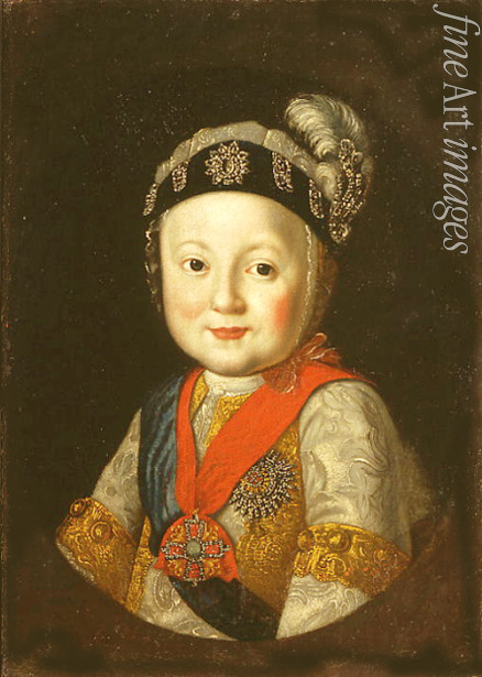 Russischer Meister - Porträt des Großfürsten Pawel Petrowitsch (1754-1801) als Kind