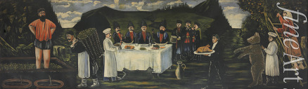 Pirosmani Niko - Feast at Vintage Time