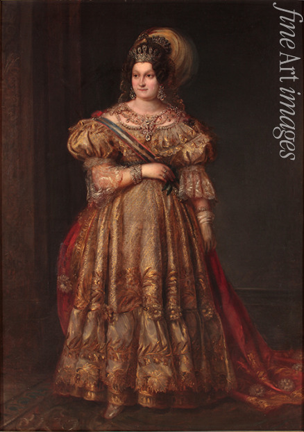 Carderera y Solano Valentín - Porträt von Maria Christina von Neapel-Sizilien (1806-1878)