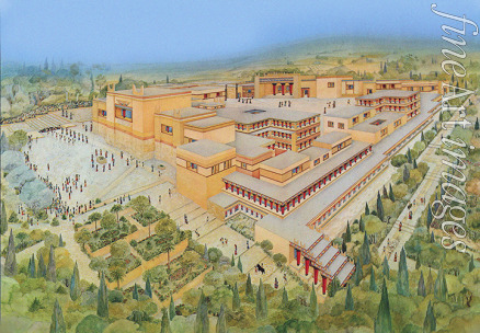 Unbekannter Künstler - Palast von Knossos, Rekonstruktion