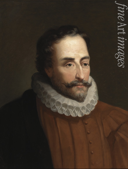 Balaca y Orejas-Canseco Eduardo - Porträt von Miguel de Cervantes Saavedra (1547-1615)