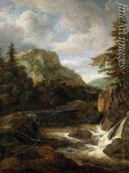 Ruisdael Jacob Isaacksz van - Mountain Landscape with Waterfall