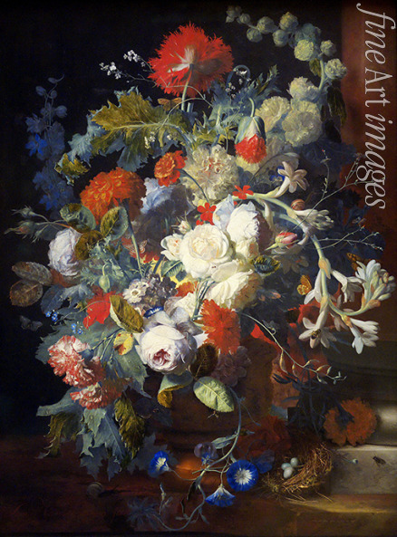 Huysum Jan van - Bouquet of Flowers at a Column