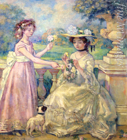 Guérin Charles François Prosper - Zwei Mädchen auf der Terrasse