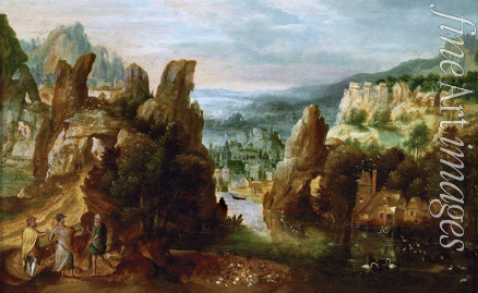 Herri met de Bles Henri de - Landscape with Road to Emmaus