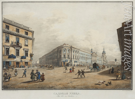 Beggrow Karl Petrowitsch - Blick auf die Sadowaja Strasse in Sankt Petersburg