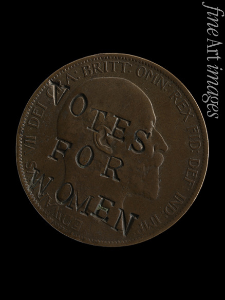 Historisches Objekt - Penny-Münze für das Frauenwahlrecht